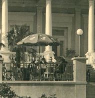 Franzensbad Terrasse Mit Sonnenschirm Am Kurhaus Sw 18.8.1939 - Boehmen Und Maehren