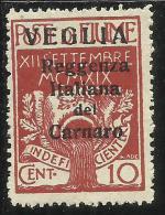 VEGLIA 1920 CENT. 10 CENTESIMI MLH - Arbe & Veglia