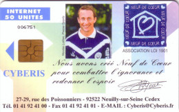 FRANCE CARTE A PUCE CARTE WEB CYB10 PAPIN FOOTBALL UPKE CYBERIS 50U UT - Exhibition Cards