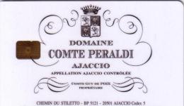 FRANCE CARTE A PUCE DOMAINE VINICOLE COMTE PERALDI AJACCIO UT RARE - Cartes De Salon Et Démonstration