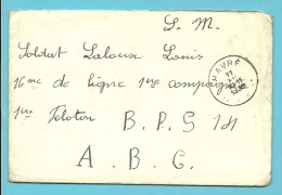 Brief (Mobilisatie) Met Stempel HAVRE Op 11/12/1939, Naar "Soldat - 16me De Ligne 1° Compagnie / BPS 14 - WW II (Covers & Documents)