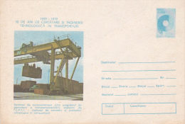 5709A, TRANSCONTAINER, TERMINAL, HARBOUR, , 1979, COVER STATIONERY, SEND TO MAIL, BUCAHREST, ROMANIA. - Maritime