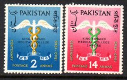 Pakistan 1960 Lahore Medical College Set Of 2, Hinged Mint (D) - Pakistan