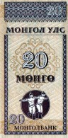 NEUF : BILLET DE 20 MONGO - MONGOLIE - Mongolei