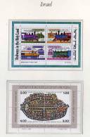 Loks 1977 Israel Block 16 Plus 17 ** 6€ Exposition TABIR Stadtbild Jerusalem Madaba-Karte Philatelic Sheet Train Bf Asia - Unused Stamps (without Tabs)