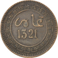 Monnaie, Maroc, 'Abd Al-Aziz, 5 Mazunas, 1903, Birmingham, TTB, Bronze, KM:16.1 - Marruecos