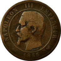 Monnaie, France, Napoleon III, Napoléon III, 10 Centimes, 1855, Lille, TB - 10 Centimes