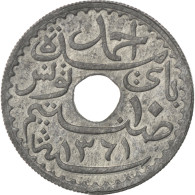 Monnaie, Tunisie, Ahmad Pasha Bey, 10 Centimes, 1942, Paris, SUP, Zinc, KM:267 - Tunisie