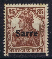 Saar, Mi Nr 11, Surcharge Very Displaced, Deutsches Reich Not Covered, Not Mentioned In Michel, 2x Signed/signé/signiert - Ongebruikt