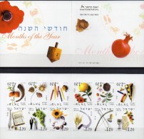 12 Monate 2002 Israel 1661/72 MH 37 ** 14€ Kastanie Orange Kerze Buch Kelch Sichel Hb Ms Nature Ms Month Booklet Bf Asia - Cuadernillos