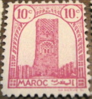 Morocco 1943 Hassan Tower, Rabat 10c - Mint - Unused Stamps