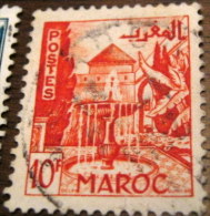 Morocco 1949 Fountain And Gardens 10f - Used - Oblitérés