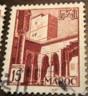 Morocco 1951 Qudayas Courtyard 15f - Used - Oblitérés