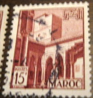 Morocco 1951 Qudayas Courtyard 15f - Used - Oblitérés