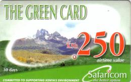 KENYA PREPAID GREEN CARD 250 KSH UT VALID 2003/12/31 - Kenya