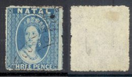 NATAL, 1861 3d No Wmk Rough Perf 14 To 16 VFU, SG12, Cat £40 - Natal (1857-1909)