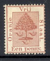 ORANGE FREE STATE, 1868 1d Red-brown MM, Cat £20 - Oranje Vrijstaat (1868-1909)