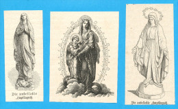 VICTORIAN SCRAP, HAND CUTOUTS FROM BOOK, DECOUPIS, LOT 15, VIGNETTES, RELIGIOUS, BIGGEST Ca 6.5 X 9 Cm - Other & Unclassified