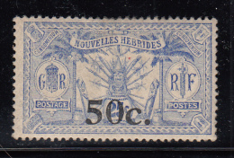 New Hebrides French MH Scott # 42 Or #43 50c On 25c Ultramarine - Cannot Tell Watermark - Neufs