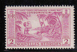 New Hebrides French MH Scott #107 2fr Woman Drinking From Coconut - Unused Stamps