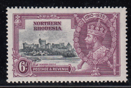 Northern Rhodesia MNH Scott #21 6p Windsor Castle - 1935 George V Silver Jubilee - Rodesia Del Norte (...-1963)