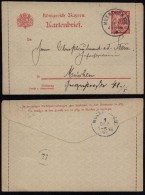 Germany Bavaria 1897 Postal History Rare Letter-Card Postal Stationery Munich DB.278 - Autres & Non Classés