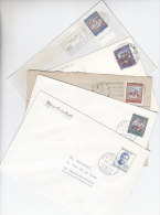 SCHWEIZ  836-840, Pro Patria 1966 Auf 4 Bedarfsbriefen + 1 AK, Heinrich Federer, Kunst Und Kunsthandwerk - Lettres & Documents