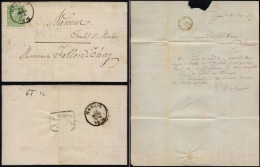 Belgium 1876 Postal History Rare Cover + Content Deynze To Namur DB.282 - Autres & Non Classés