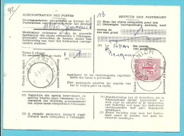 859 Op Kaart (type)965 Voor TAXE DE REEXPEDITION Met Stempel GEMMENICH (Oostkanton - Canton De L´est) - 1951-1975 Heraldic Lion