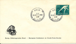 Norway Cover Oslo 12-11-1963 European Conference On Goods-Train Routes With Cachet - Briefe U. Dokumente