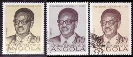 ANGOLA   1976  - YT  608 - 609 - 611  - Président    -  Oblitérés - Angola