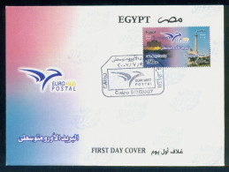 EGYPT / 2007 / ARCHEOLOGY / EuroMediterranean Postal Congress In Marseille / FDC - Briefe U. Dokumente