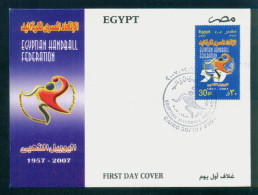 EGYPT / 2007 / SPORT / 50th Anniversary Of Egyptian Handball Federation / FDC - Cartas & Documentos