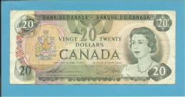 CANADA - 20 DOLLARS - ( 1979 ) - Pick 93.c - Sign. Thiessen-Crow - 2 Scans - Canada