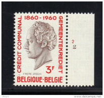 BELGIQUE COB 1162 **, AVEC NUMERO DE PLANCHE 2 .  (3T275) - 1961-1970