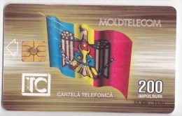 Moldova  - Chip  Phonecard  , 1997 , 200  UNITA , Used - Telecom