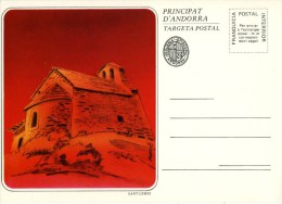 Entier Postal Sur CP Avec Illust. "Sant Cerni" - Vicariato Episcopale