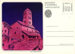 Entier Postal Sur CP Avec Illust. "Sant Clément De Pal" - Viguerie Episcopale