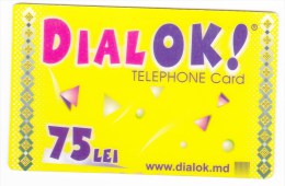 Moldova  , Liderfone , DIALOK , 2007 ,  Telephone Cards  , Phone Card , 75 Lei   ; Tip II ,  RARE , Plastic , Used - Operadores De Telecom