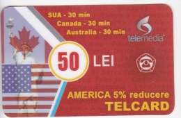 Moldova  , Telcard , TELEMEDIA ,  Telephone Cards  , Phone Card , 50 Lei   ; Tip I ,  RARE , Plastic , Used - Opérateurs Télécom