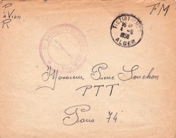 Franchise " 15è BATAILLON DE CHASSEURS ALPINS " + CàD TIGZIRT S/MER 4/9/56 ALGER " Sur Lettre FM  - BCA Algérie - Brieven En Documenten