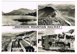 RB 1016 -  Real Photo Multiview  Postcard - Snowdon Mountain Railway & Station - Caernarvonshire Wales - Caernarvonshire