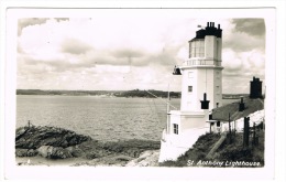 RB 1016 -  Real Photo Postcard - Close-Up St Anthony Lighthouse - Falmouth Cornwall - Lighthouses