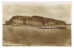 RB 1017 -  1939 Real Photo Postcard - Steamer Ship Boat - Staffa Island Scotland - Argyllshire