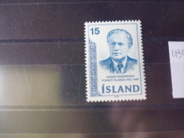 ISLANDE TIMBRE OU SERIE  YVERT N°434** - Unused Stamps