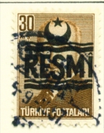 TURKEY  -  1955  Official  Opt.RESMI  30k  Used As Scan - Used Stamps