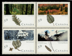 CANADA ARBRES 4 TIMBRES SE TENANT N°1153-6 - Autres & Non Classés