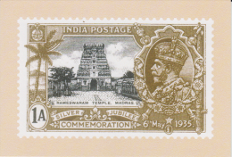 India  2015  KG V SILVER JUBILEE  1A  STAMP RE-PRINTED ON POST CARD   OFFICIALLY ISSUED # 60057   Indien Inde - Lettres & Documents