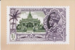 India  2015  KG V SILVER JUBILEE   1.25 A  STAMP RE-PRINTED ON POST CARD   OFFICIALLY ISSUED # 60056   Indien Inde - Covers & Documents