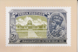 India  2015  KG V  INAIGRATION  2A  STAMP RE-PRINTED ON POST CARD   OFFICIALLY ISSUED # 60050   Indien Inde - Cartas & Documentos